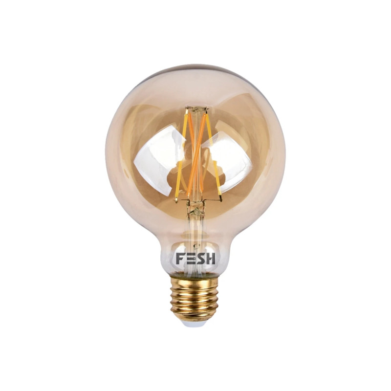 FESH Smart Home LED Pære - Kold/varm Deko E27 5,5w Amber Ø 125