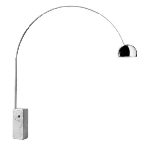 FLOS - LED-bue-gulvlampe Arco, krom, højde 240 cm