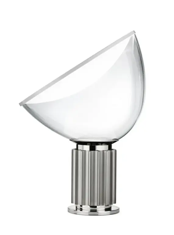 FLOS - Taccia LED (Glas) Bordlampe Silver