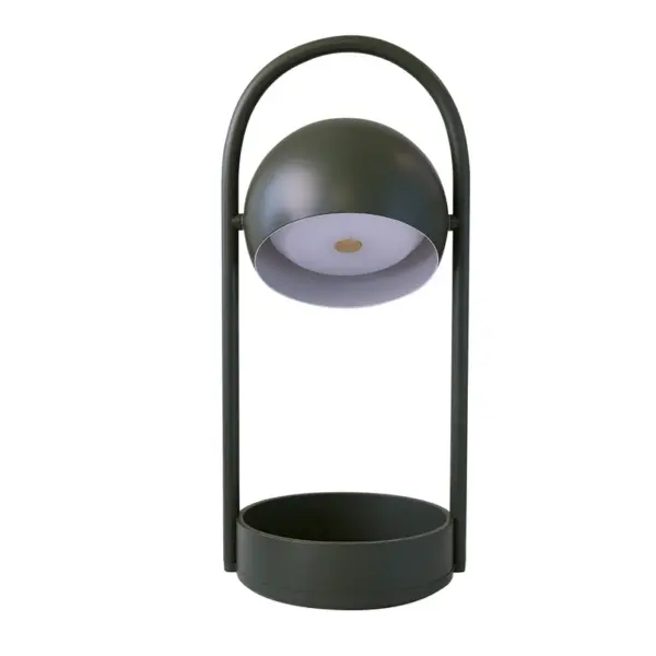 FRANDSEN - Ball bærbar LED-bordlampe med batteri, olivengrøn
