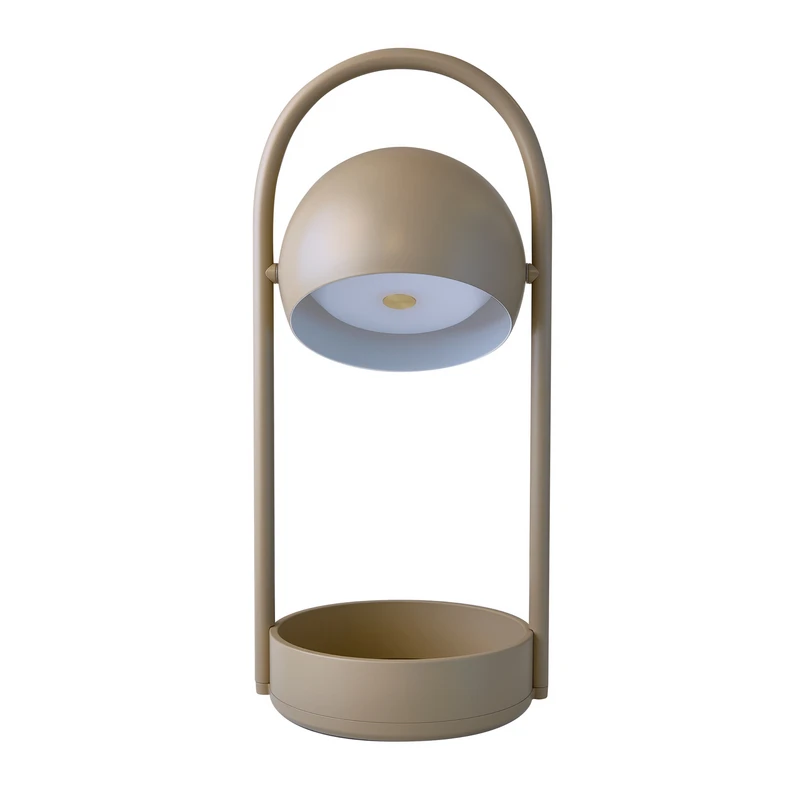 FRANDSEN - Ball bærbar LED-bordlampe med batteri, sandgrå