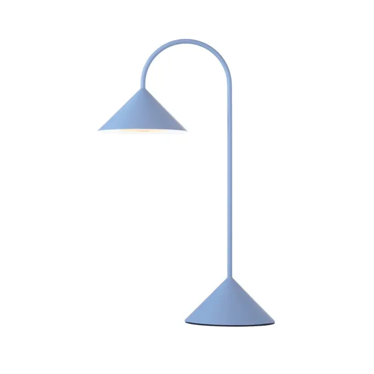 FRANDSEN - Grasp LED-batteridrevet bordlampe, lyseblå, højde 47 cm, metal