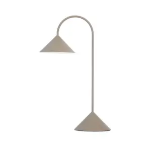 FRANDSEN - Grasp LED-batteridrevet bordlampe, sandgrå, højde 47 cm, metal