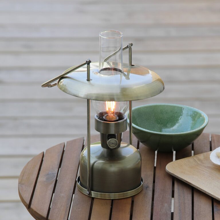 Fanos bærbar LED-bordlampe, messing, IP44 Markslöjd - Stue - Antik - Metal - Med én lyskilde