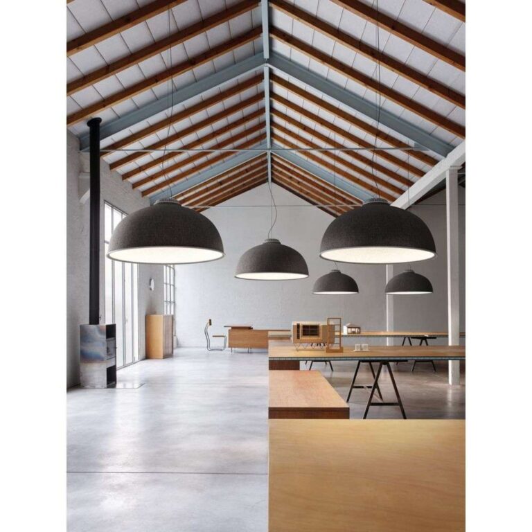 Farel LED Pendel 2700K Dark Grey/White Luceplan - Spisestue - Aluminium