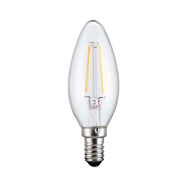 Filament LED - Kerte pære - E14 - 2.8W - 2700K