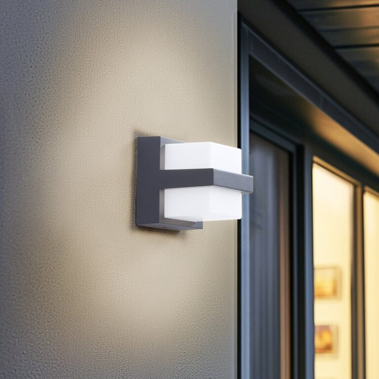 Fyra Smart LED-udendørs væglampe, kantet, CCT RGB, Tuya – Lindby - Altan - Moderne - Aluminium - Plafond