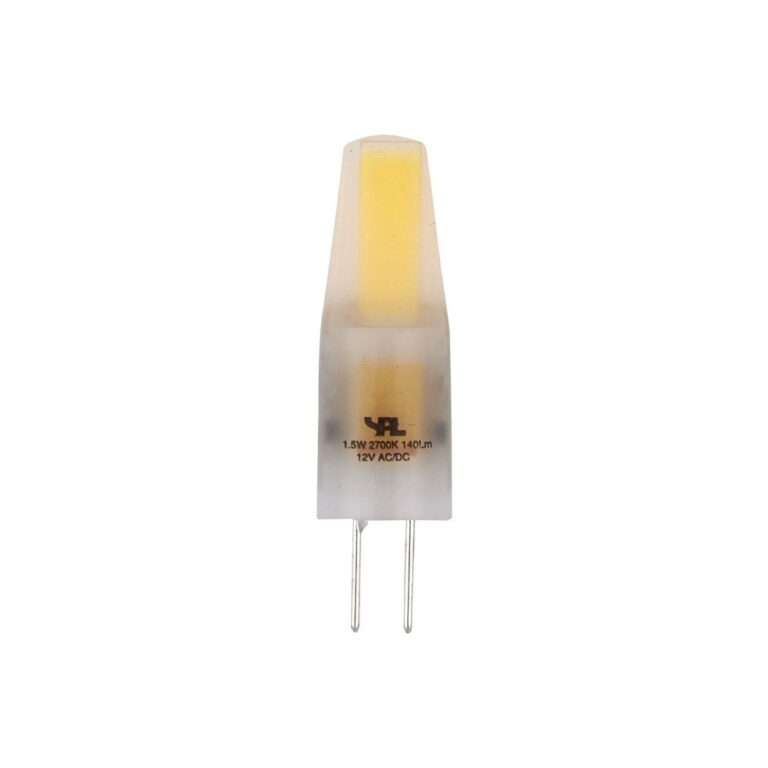 G4 1,5W dæmpbar LED pære, 12V - 140lm, COB, mat glas, varm hvid