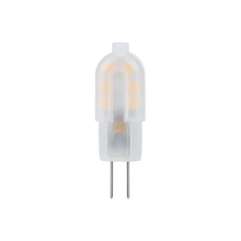 G4 1W LED pære, 12V - 135lm, mat glas, varm hvid