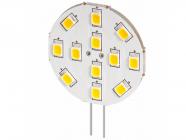G4 LED stiftpære, side - 12V / 2W Varm Hvid (170 lumen) 140°, (=20w)