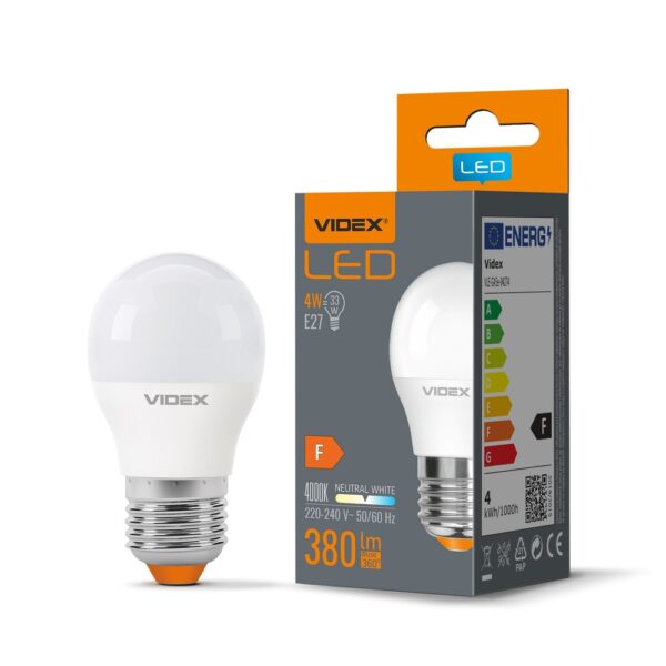 G45 LED-pære 4W E27 - neutral hvid, 230V, 380 lm