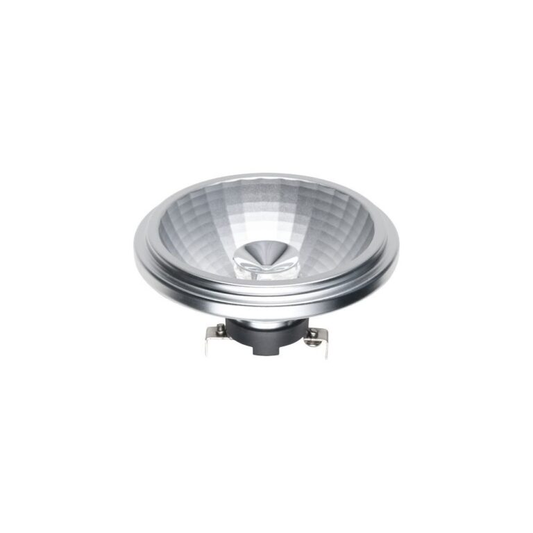 G53 AR111 12W dæmpbar LED pære, 12V - 750lm, 35 grader, 3000K, grå finish