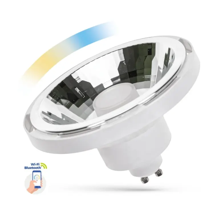 GU10 10W Hvid Smart Home LED spot - AR111, Tuya/Smart Life, virker med Google Home, Alexa og smartphones