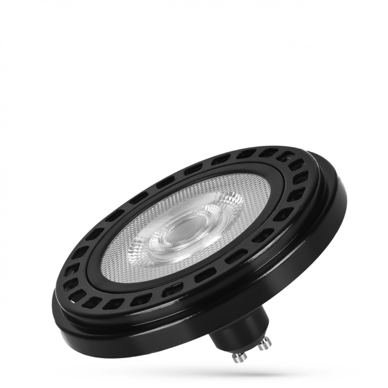 GU10 20W LED spot AR111 - RA90, 30Â° spredning, sort hus, 5 års garanti
