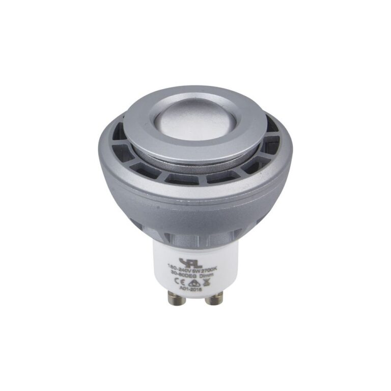 GU10 5,5W DimToWarm LED pære - 2000-2800K, 30-80Â°, sølv, dæmpbar