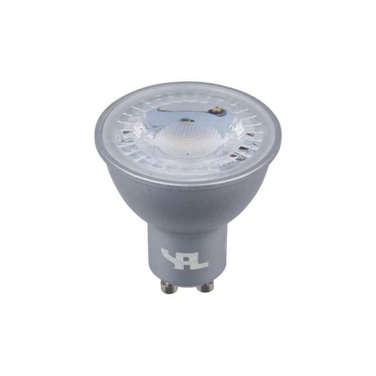 GU10 5W LED pære - 360lm, 40Â°, dæmpbar, sølv, 3000K