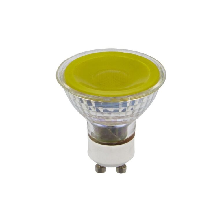 GU10 5W dæmpbar LED pære - Gul, 38Â°, glas, 300lm