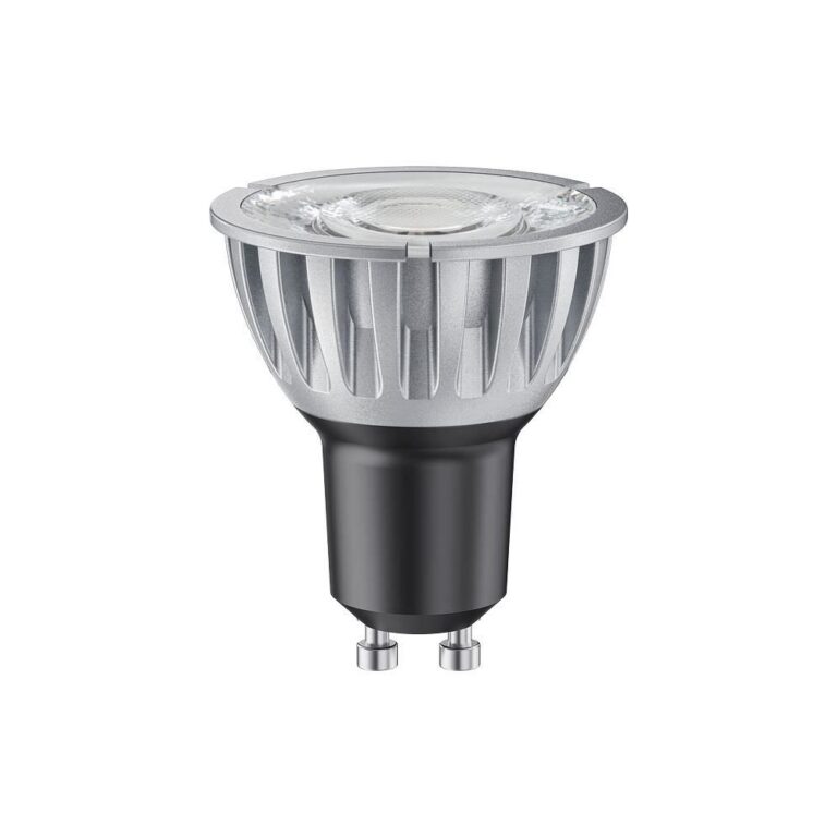 GU10 6,5W dæmpbar LED pære - 10Â°, 500lm, 2700K, sølv finish