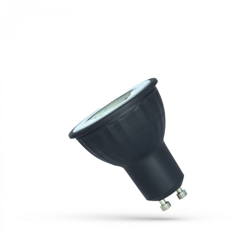 GU10 6W LED spot - Sort