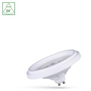 GU10 AR111 5,5W LED pære - 550lm, 24 grader, hvid, varm hvid