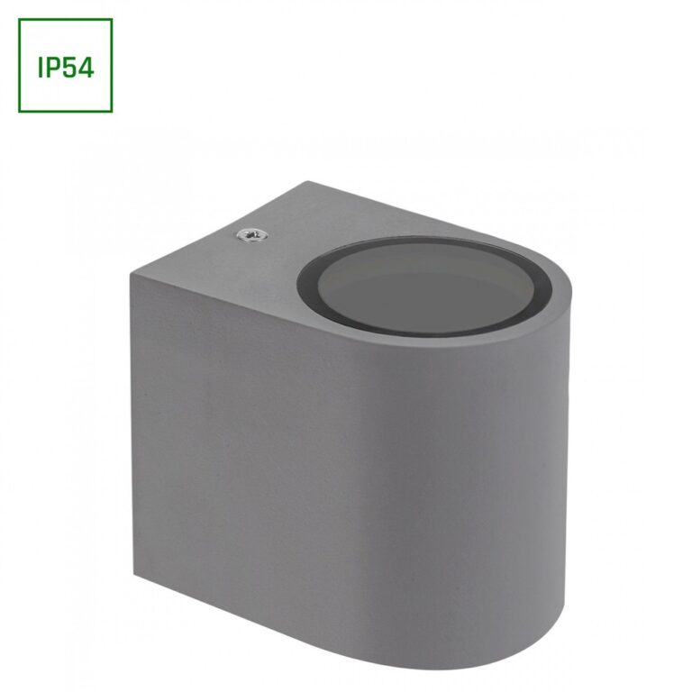 GU10 loftlampe til påbygning, IP54 - Sort/grå, udendørs/indendørs, max 6W LED, uden lyskilde