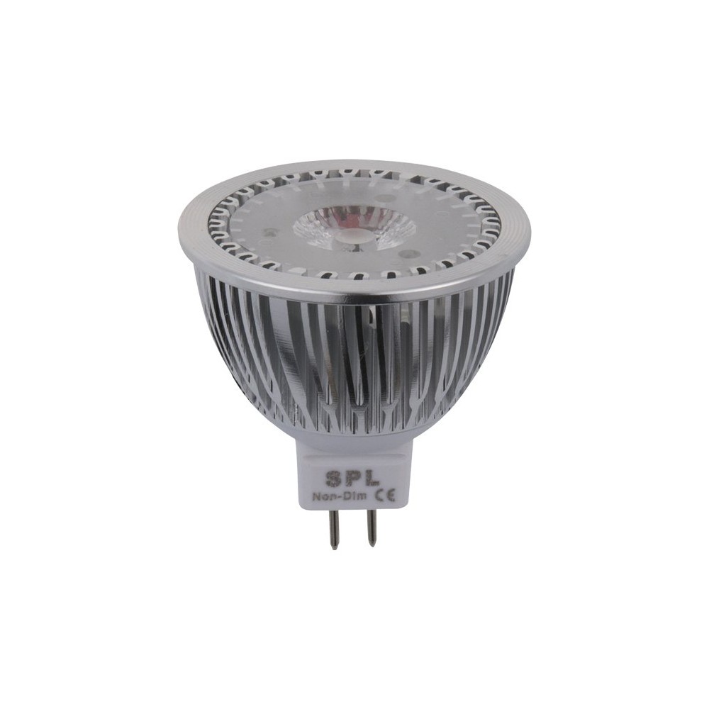 GU5.3 4W LED pære, 12V - 350lm, MR16, 2700K