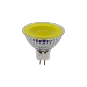GU5.3 5W LED pære, 12V - MR16, 38°, gul, glas