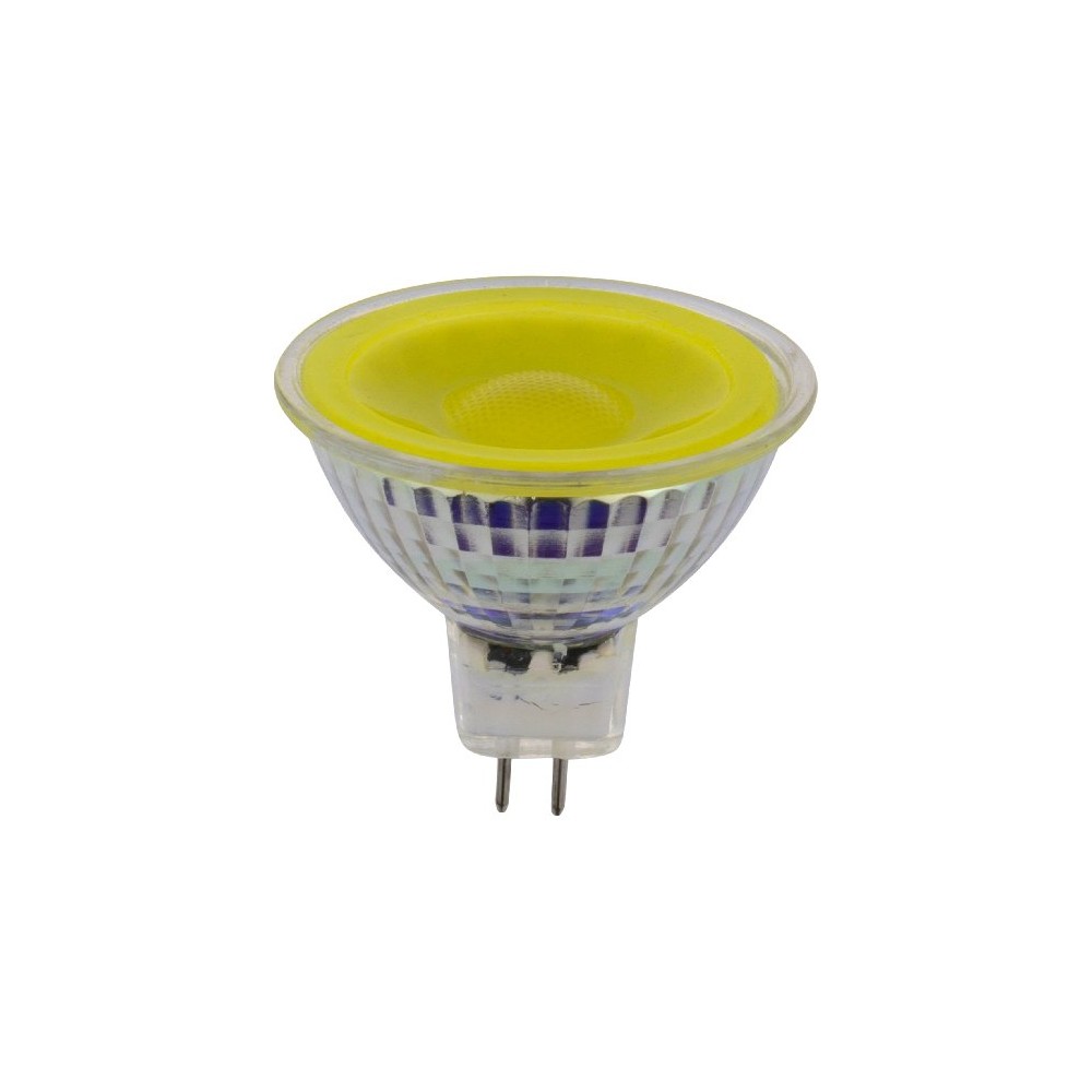 GU5.3 5W LED pære, 12V - MR16, 38°, gul, glas