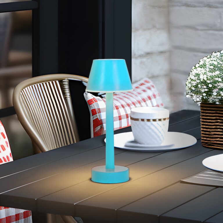 Gaja LED Portable Bordlampe IP44 RGBW Blå - Lindby - Altan - Moderne - Plastik - Med én lyskilde
