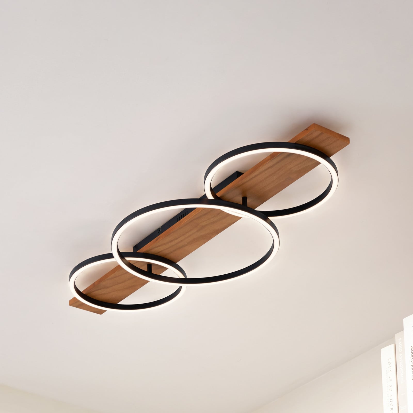 Galad 3 LED Loftlampe Træ - Lindby - Spisestue - Moderne - Plafond