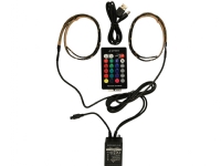 Gembird LED-2SU-RGB50-01, Universal stribelys, Indendørs, Hjemmekontor, Stue, Universel, Klæbende tape, Sort, Retningsbestemt
