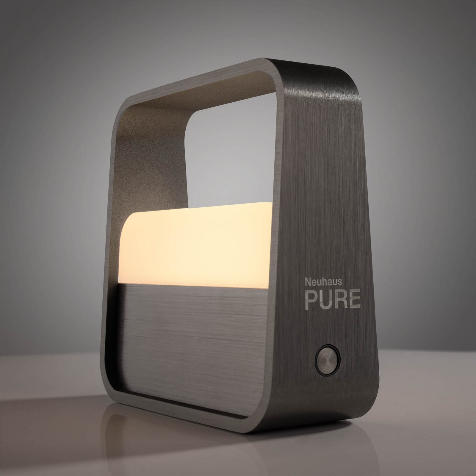 Go LED-bordlampe med batteri, grå, aluminium – PURE PURE Go - Stue - Moderne - Kantet