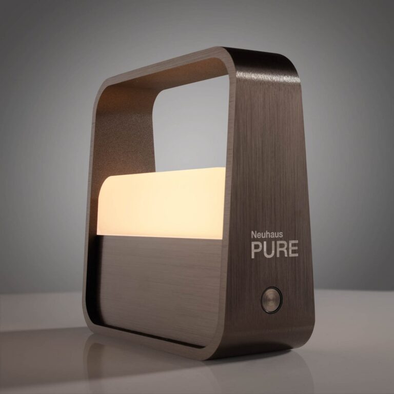 Go LED-bordlampe, mørk metalbrun, aluminium – PURE PURE Go - Stue - Moderne - Kantet