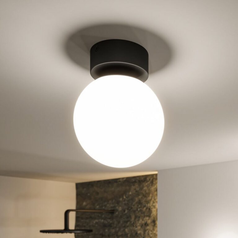 Gove LED-loftlampe, IP44, sort - Paulmann - Stue - Moderne - Glas - Kugle