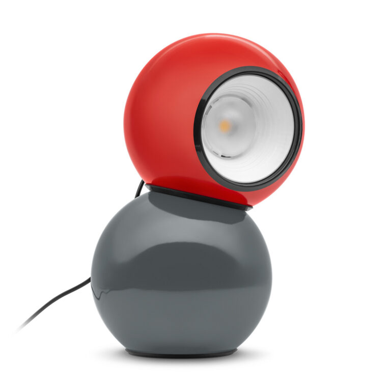 Gravitino LED-bordlampe, rød/grå, højde 24,9 cm Stilnovo - Stue - Design - Metal