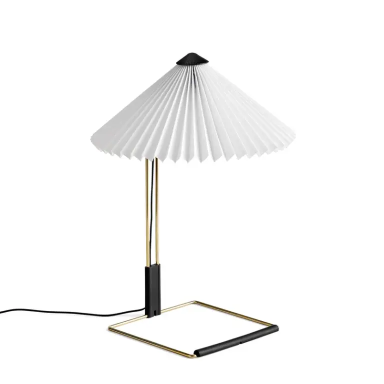 HAY - Matin LED-bordlampe, hvid/messing, højde 38 cm