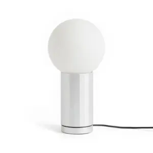 HAY - TURN ON LED-bordlampe, aluminium, højde 20 cm, dæmpbar