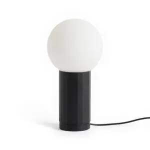 HAY - TURN ON LED-bordlampe, sort, højde 20 cm, dæmpbar