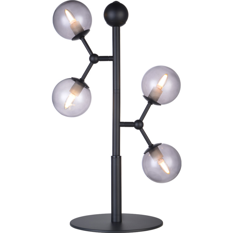 Halo Design Atom bordlampe, røgfarvet