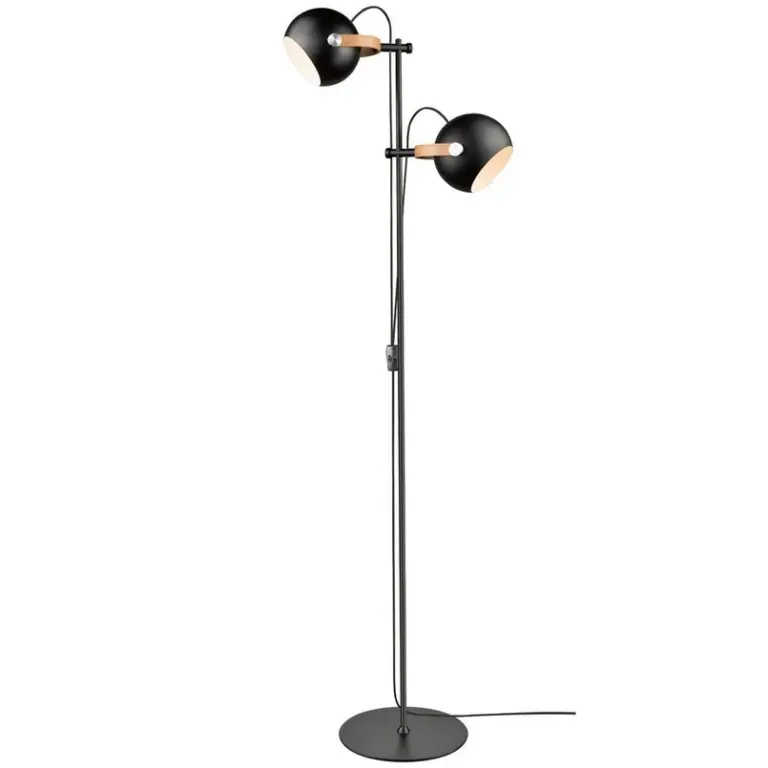 Halo Design D.C Gulvlampe 2L Ø18 Black/Oak Gulvlampe