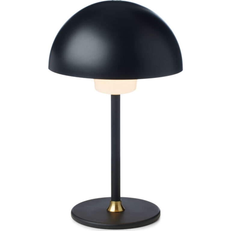 Halo Design Moon genopladelig bordlampe, sort