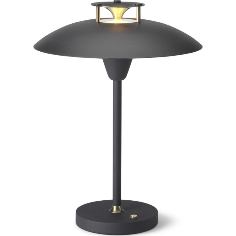 Halo Design Stepp 1-2-3 genopladelig bordlampe, sort