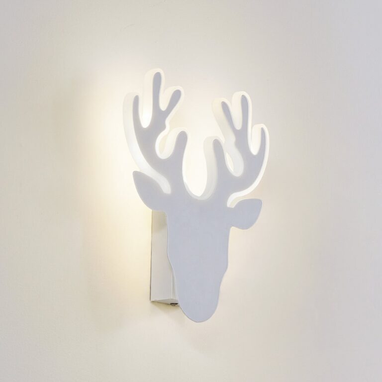 Hirvi LED Væglampe Hvid - Lindby - Spisestue - Moderne - Metal - Med én lyskilde