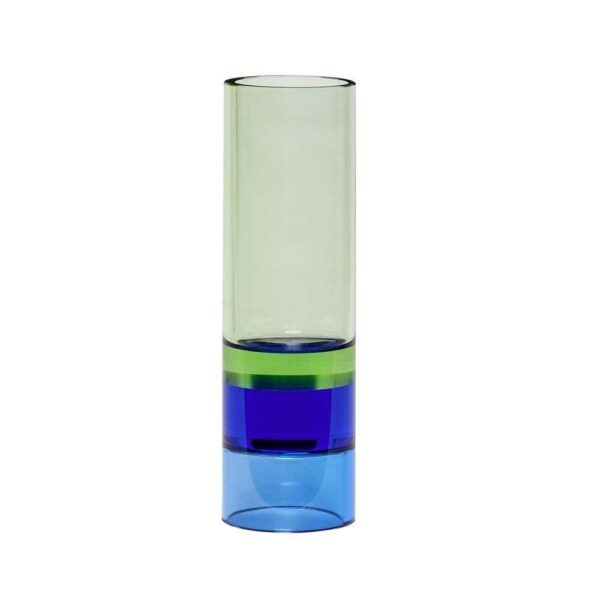 Hübsch - Astro Tealight Holder/Vase Green/Blue