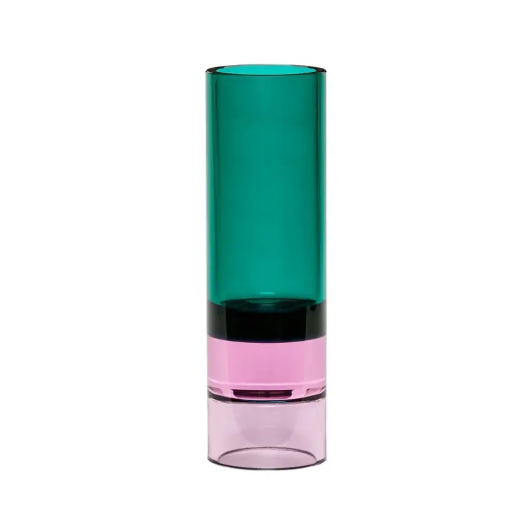 Hübsch - Astro Tealight Holder/Vase Green/Pink