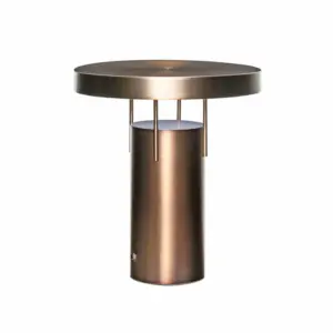 Hübsch - BringMe LED-batteridrevet bordlampe, bruneret messing, 28 cm