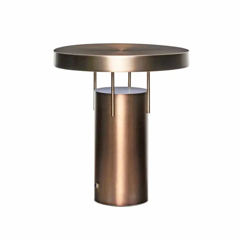 Hübsch - BringMe LED-batteridrevet bordlampe, bruneret messing, 28 cm