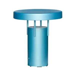 Hübsch - BringMe Mini LED Portable Bordlampe Dim. Metallic Turkis