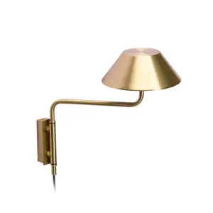 Hübsch - COVER LED-væglampe i messingfarve, udhæng 30 cm