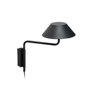 Hübsch - COVER LED-væglampe, sort, udhæng 30 cm –